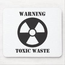 Advertencia - basura tóxica tapete de ratones