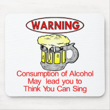 Advertencia: Consumo de alcohol Tapete De Ratones
