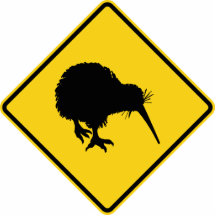 Advertencia del kiwi escultura fotografica