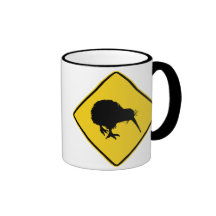 Advertencia del kiwi tazas de café