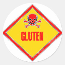 Advertencia del veneno del gluten etiquetas  