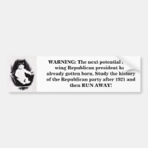 ADVERTENCIA: El GOP potencial siguiente Pres. de l Etiqueta De Parachoque