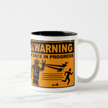 ¡Advertencia! © en curso de la ciencia - taza del 