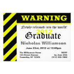 ADVERTENCIA: Graduado - invitaciones del fiesta Anuncios Personalizados