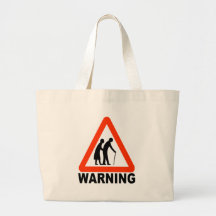Advertencia - travesía mayor bolsa de mano