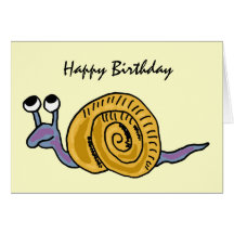 AE tarjeta de cumpleaños divertida del caracol