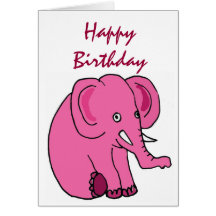 AE tarjeta de cumpleaños divertida del elefante