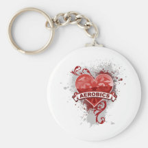 Aeróbicos del corazón llavero personalizado