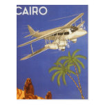 Aeroplano de El Cairo Egipto África del poster del Tarjeta Postal