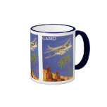 Aeroplano de El Cairo Egipto África del poster del Taza De Café