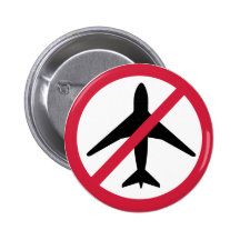 Aeroplano de la zona de tráfico aéreo restringido pin