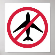 Aeroplano de la zona de tráfico aéreo restringido poster