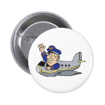 Aeroplano del dibujo animado pin