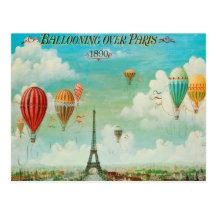 Aerostación sobre París Postales