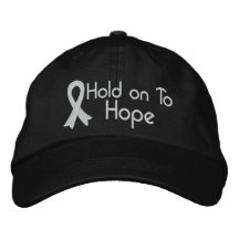 Aférrese para esperar - el cáncer de pulmón gorra bordada