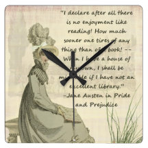 Aficionados a los libros de Jane Austen Reloj De Pared