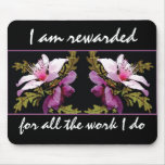 Afirmación Mousepad de motivación de la abundancia