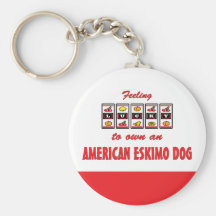 Afortunado a propio un diseño americano del perro  llaveros
