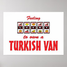 Afortunado a propio un diseño Turkish Van Fun Cat Poster