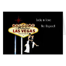 ¡Afortunado en amor Eloped! Tarjeta de Las Vegas
