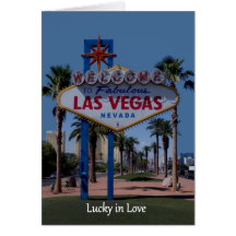Afortunado en la invitación de boda de Las Vegas d Tarjeta