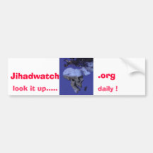 ¡África, Jihadwatch, .org, lo mira para arriba ... Pegatina De Parachoque