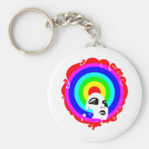 Afro del arco iris llavero