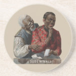 Afroamericano 1895 del anuncio del cigarro del vin posavasos manualidades