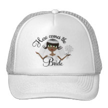 Afroamericano nupcial del gorra