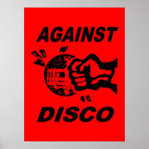 Against Disco (black + habla) Poster