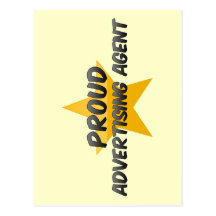 Agente de publicidad orgulloso tarjetas postales