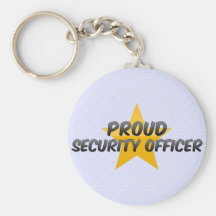 Agente de seguridad orgulloso llaveros