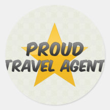 Agente de viajes orgulloso pegatinas  