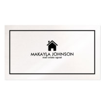 Agente inmobiliario elegante y moderno del negro y tarjeta personal