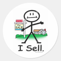 Agente inmobiliario pegatinas  