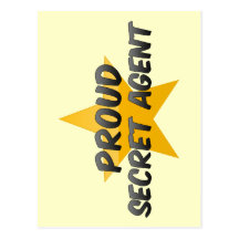 Agente secreto orgulloso tarjeta postal