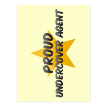 Agente secreto orgulloso tarjetas postales