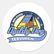 Agilidad de Tervuren del belga del béisbol Etiqueta Redonda