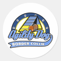 Agilidad del border collie del béisbol pegatinas  