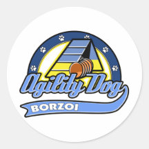 Agilidad del Borzoi del béisbol Pegatina