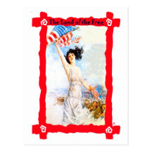 Agitar la bandera postales