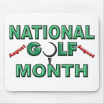 Agosto - mes nacional del golf tapetes de ratón