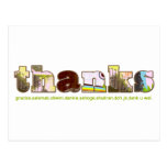 agradece la postal - multilingüe