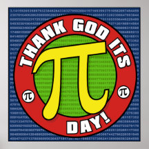 Agradezca a dios su poster del día del pi