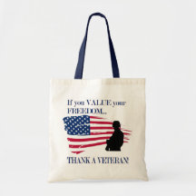 Agradezca a un veterano bolsa