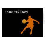 Agradezca sus tarjetas del equipo de baloncesto