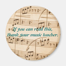 Agradezca un imán del profesor de música