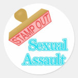 Agresión sexual pegatina