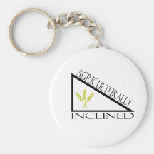 Agrícola inclinado llaveros personalizados