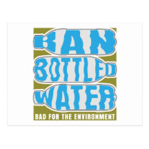 Agua embotellada de la prohibición tarjeta postal